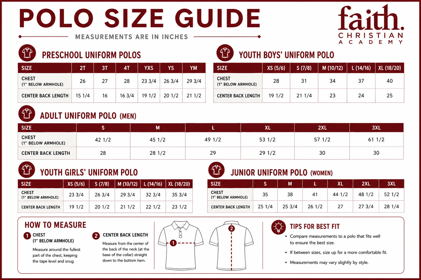 Youth Girls' Uniform Polo